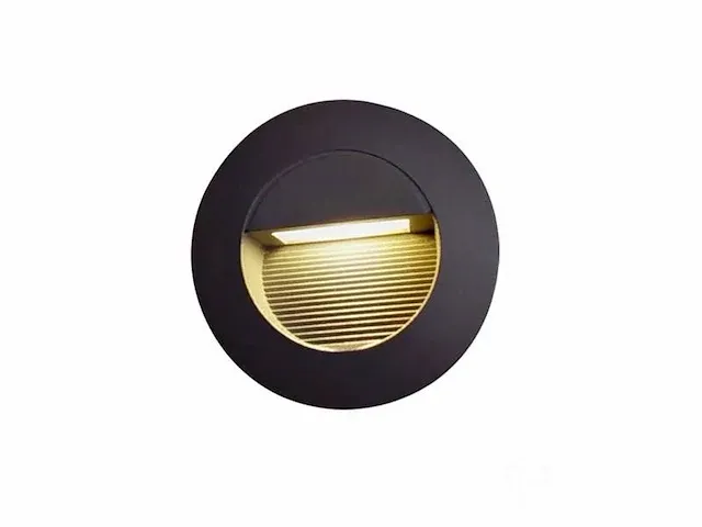 3w cob led waterdicht inbouw muur & trap verlichting zand zwart - afbeelding 1 van  5