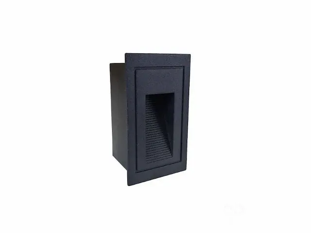 3w cob led waterdicht inbouw muur & trap verlichting zand zwart - afbeelding 1 van  5