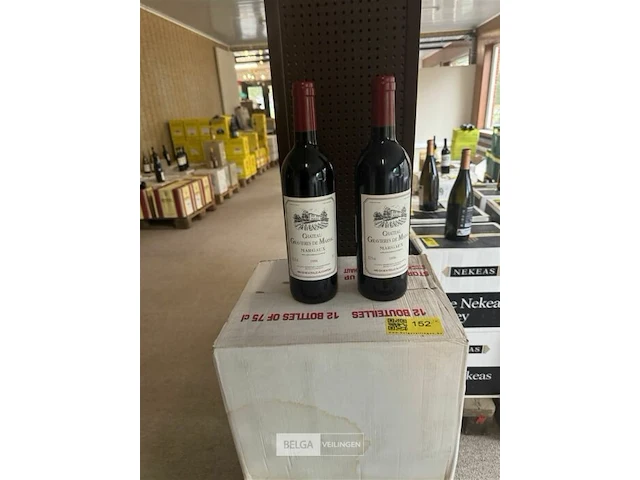3x 1 doos chateau gravieres de marsac margaux 1996 - afbeelding 2 van  6