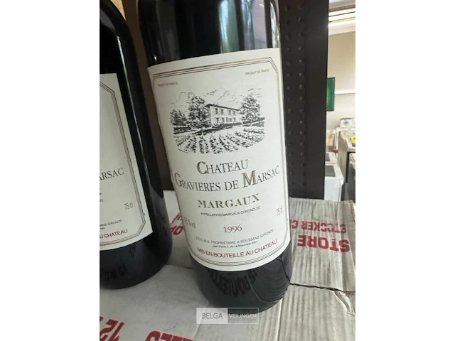3x 1 doos chateau gravieres de marsac margaux 1996 - afbeelding 5 van  6