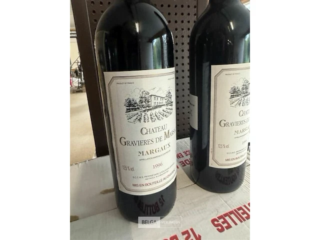 3x 1 doos chateau gravieres de marsac margaux 1996 - afbeelding 6 van  6