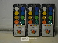 3x 12 kleuren waterverf primo