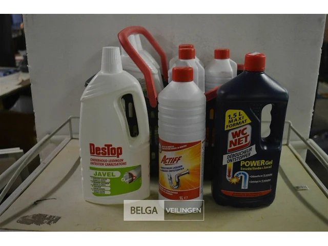 3x 1,5l destop javel ,4x actiff ontstoppen, 1x1,5l wc net ontstoppen - afbeelding 1 van  1