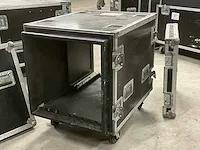 3x 19” rack in verrijdbare flightcase, tot afm plm 88 x 59 x 74cm - afbeelding 2 van  8