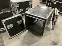 3x 19” rack in verrijdbare flightcase, tot afm plm 88 x 59 x 74cm - afbeelding 6 van  8