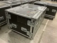 3x 19” rack in verrijdbare flightcase, tot afm plm 88 x 59 x 74cm - afbeelding 7 van  8