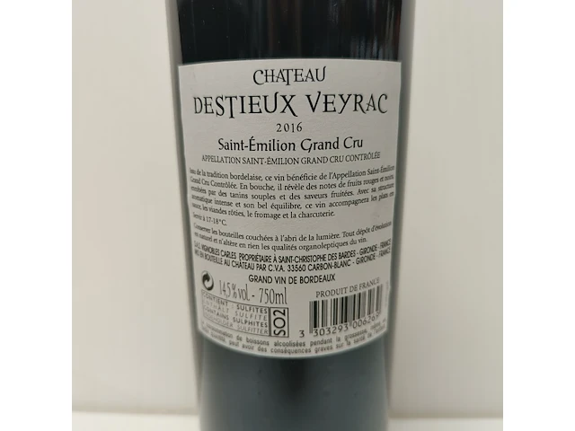 3x 75cl château destieux veyrac - afbeelding 2 van  2