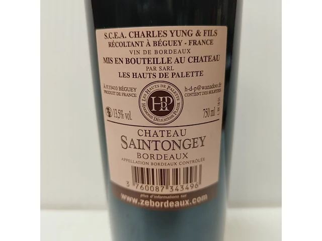 3x 75cl château saintongey - afbeelding 2 van  4