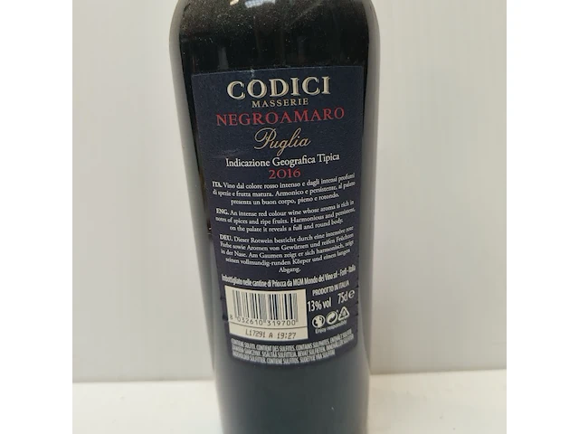 3x 75cl codici masserie - afbeelding 2 van  3