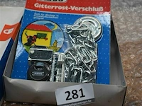 3x abus hangslot met ketting - afbeelding 1 van  1