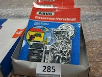 3x abus hangslot met ketting - afbeelding 1 van  1