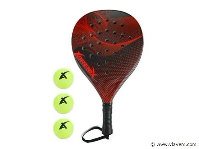 3x adrenix padelset - turquise/rood/blauw - afbeelding 2 van  3