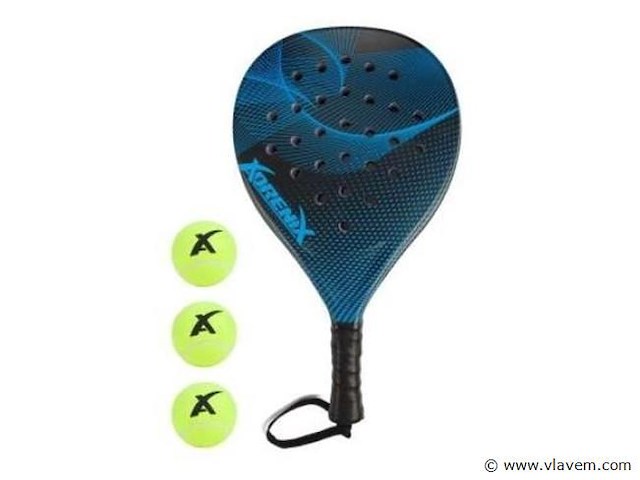 3x adrenix padelset - turquise/rood/blauw - afbeelding 3 van  3
