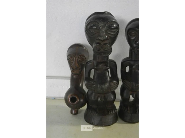 3x afrikaanse houten beelden - afbeelding 3 van  3