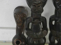 3x afrikaanse houten beelden - afbeelding 3 van  3