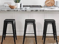 3x barstoel zwart metaal - afbeelding 1 van  1
