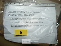 3x binnendeuren 208x78cm tubespaandeur wit gelakt - afbeelding 2 van  6
