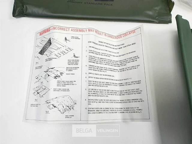 (3x) brits leger ipk tarp/grondzeil - afbeelding 3 van  5