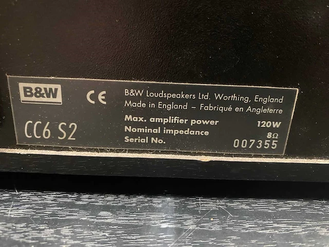 3x b&w speaker. 2x dm602 s2 en 1x cc6 s2. - afbeelding 4 van  5