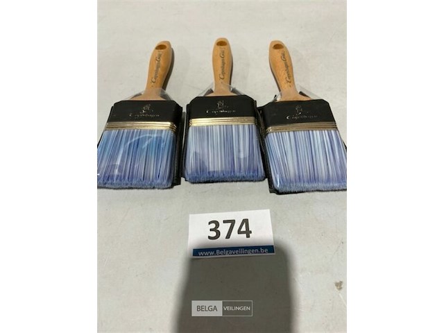 3x copenhagengold s platte kwast acryl 3 inch - afbeelding 1 van  3