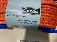 3x corde ppn orange 20 meter diameter 6mm - afbeelding 3 van  3