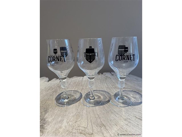 3x cornet glazen - afbeelding 1 van  1