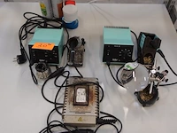 3x diverse soldeerapparaten weller