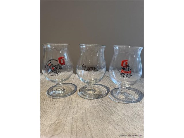 3x duvel glazen - afbeelding 1 van  1
