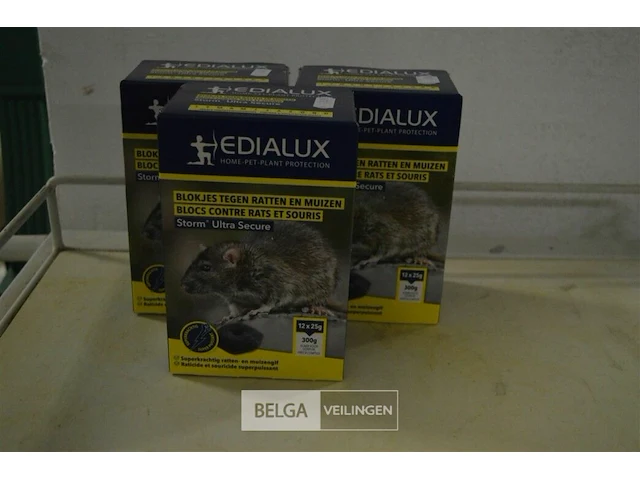 3x edialux rattenvergif blokjes - afbeelding 1 van  3
