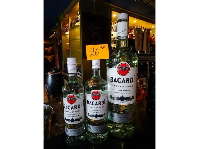 3x fles bacardi - afbeelding 1 van  1