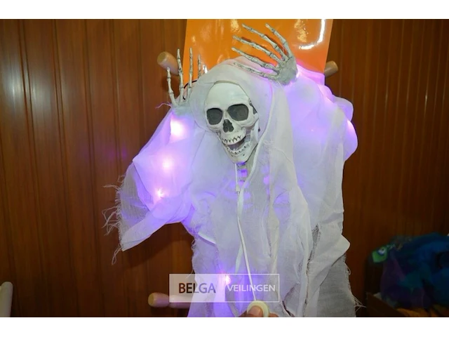 3x halloween deco skelet met licht - afbeelding 4 van  5