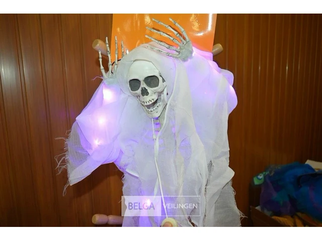 3x halloween deco skelet met licht - afbeelding 5 van  5