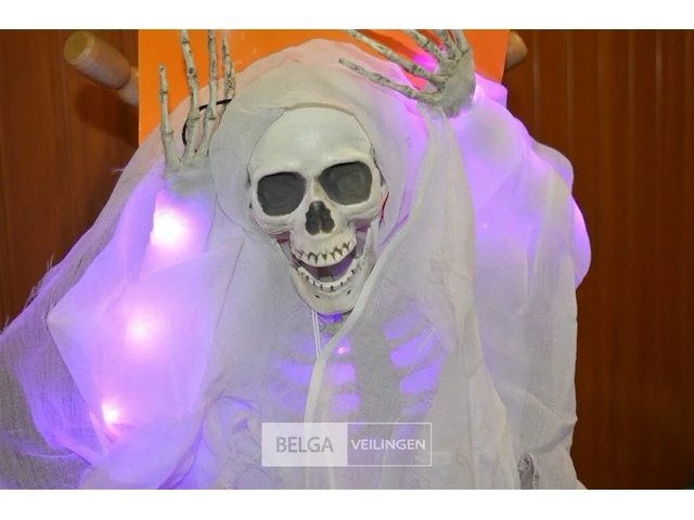 3x halloween deco skelet met licht - afbeelding 3 van  4