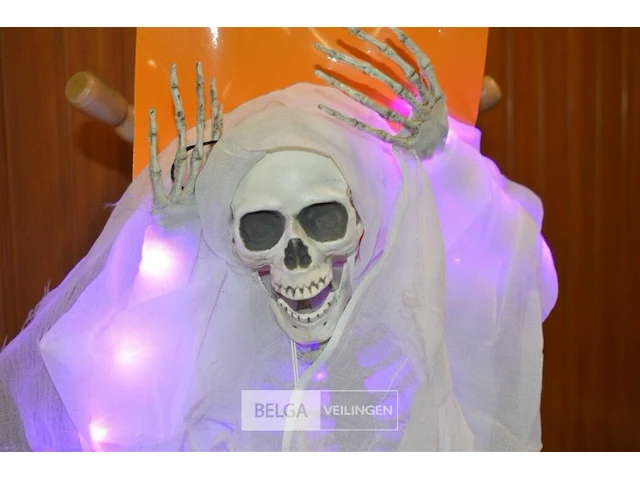 3x halloween deco skelet met licht - afbeelding 4 van  4