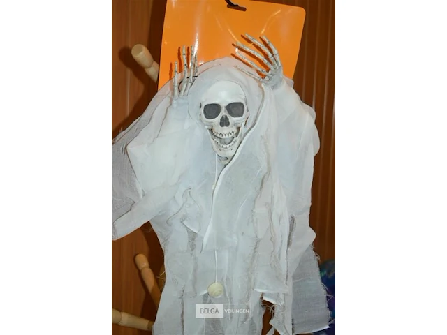 3x halloween deco skelet met licht - afbeelding 2 van  4