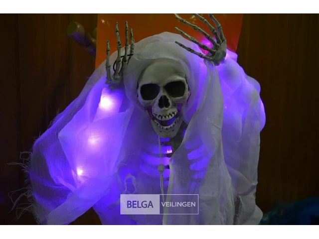 3x halloween deco skelet met licht - afbeelding 4 van  4
