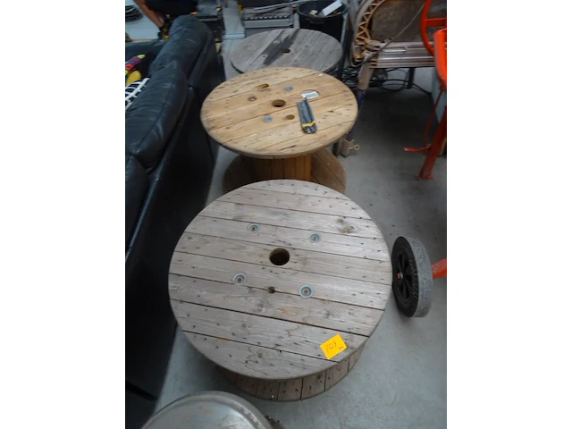 3x houten bobijn - afbeelding 1 van  4
