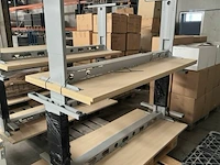 3x ijzeren burelen met houten blad - afbeelding 1 van  4