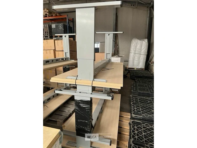 3x ijzeren burelen met houten blad - afbeelding 2 van  4