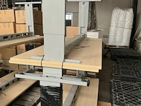 3x ijzeren burelen met houten blad - afbeelding 2 van  4