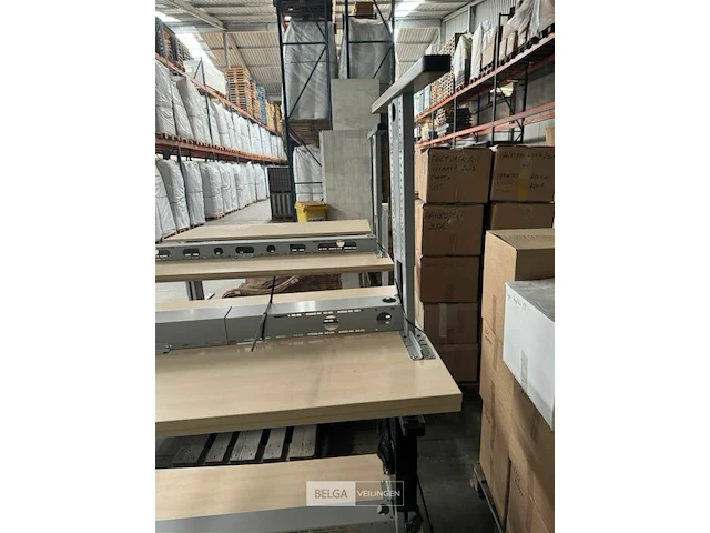 3x ijzeren burelen met houten blad - afbeelding 3 van  4