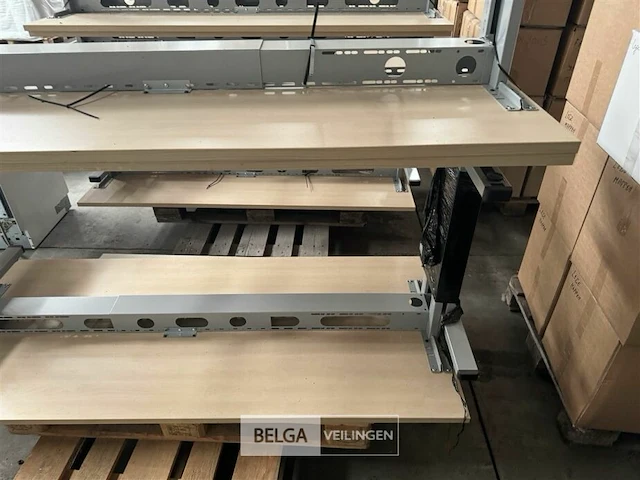 3x ijzeren burelen met houten blad - afbeelding 4 van  4