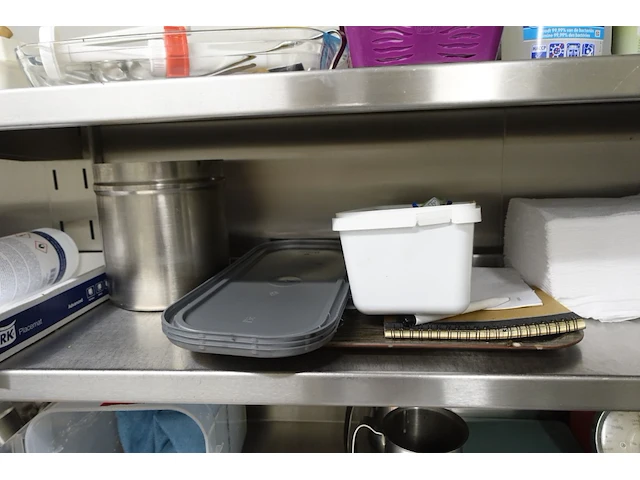 3x inox schap + diverse inhoud - afbeelding 3 van  17