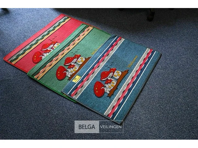 3x kindermat (paddenstoelen) 80x50 - afbeelding 1 van  3