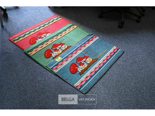 3x kindermat (paddenstoelen) 80x50 - afbeelding 2 van  3