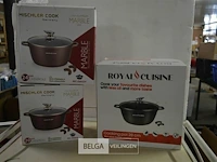 3x kookpotten 20cm,24cm en 28cm - afbeelding 1 van  1