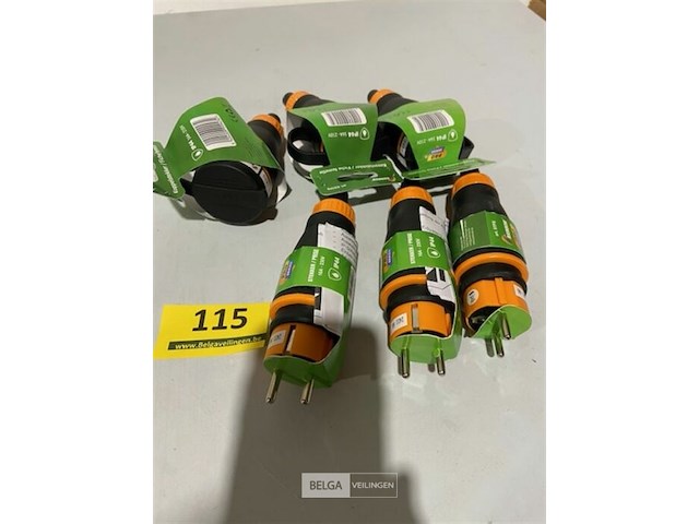 3x koppelstekker + stekker waterdicht ip44 - afbeelding 1 van  3