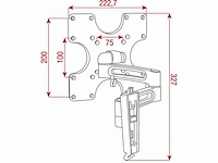 (3x) lcd-106 vesa mount tv bracket verstelbaar - afbeelding 3 van  3