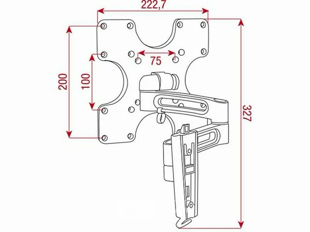 (3x) lcd-106 vesa mount tv bracket verstelbaar - afbeelding 3 van  3