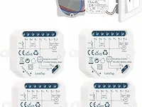 3x loratap wifi smart-inbouwschakelaar voor rolluikbediening (4 stuks per verpakking)